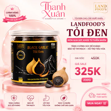 Tỏi Đen Cao Cấp Xuất Khẩu LANDFOOD'S tăng cường sức đề kháng, bảo vệ tim mạch hỗ trợ tiêu hóa