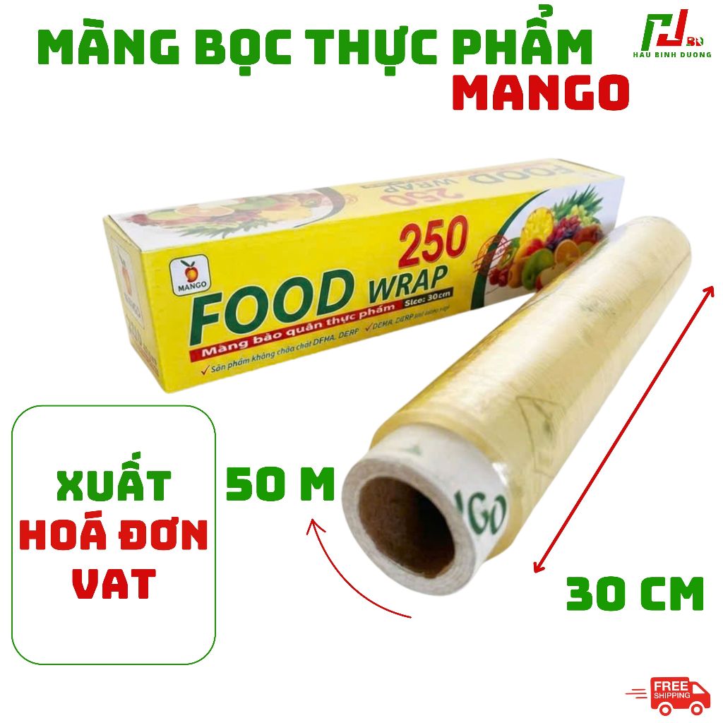 Màng bọc thực phẩm 250-30cm 50mét MANGO CÓ HOÁ ĐƠN VAT