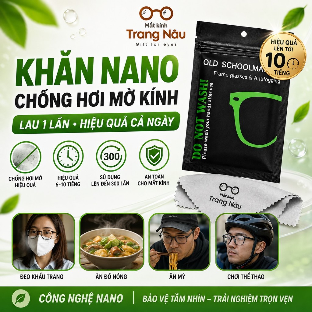 Khăn Nano Lau Kính Chống bám hơi nước – Kính Mắt Trang Nâu