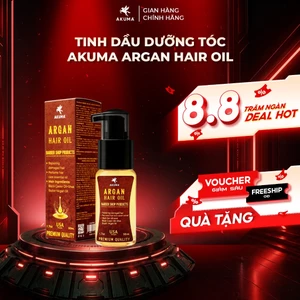 Tinh Dầu Dưỡng Tóc AKUMA ARGAN HAIR OIL 50ml Giúp Tóc Chắc Khỏe, Bóng Mượt, Hương Nước Hoa Nam Tính