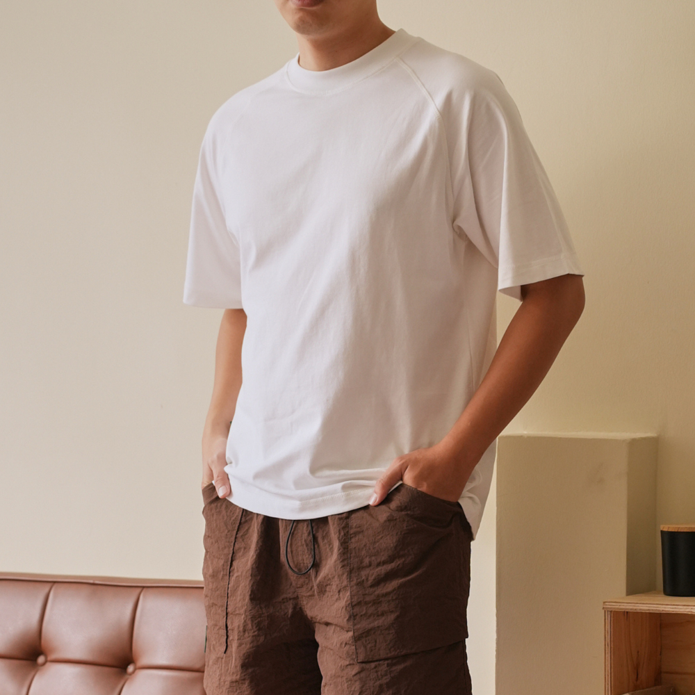 Áo Thun Basic Raglan Oversized Mems Solid 100% Cotton Unisex | BigBuy360 - bigbuy360.vn