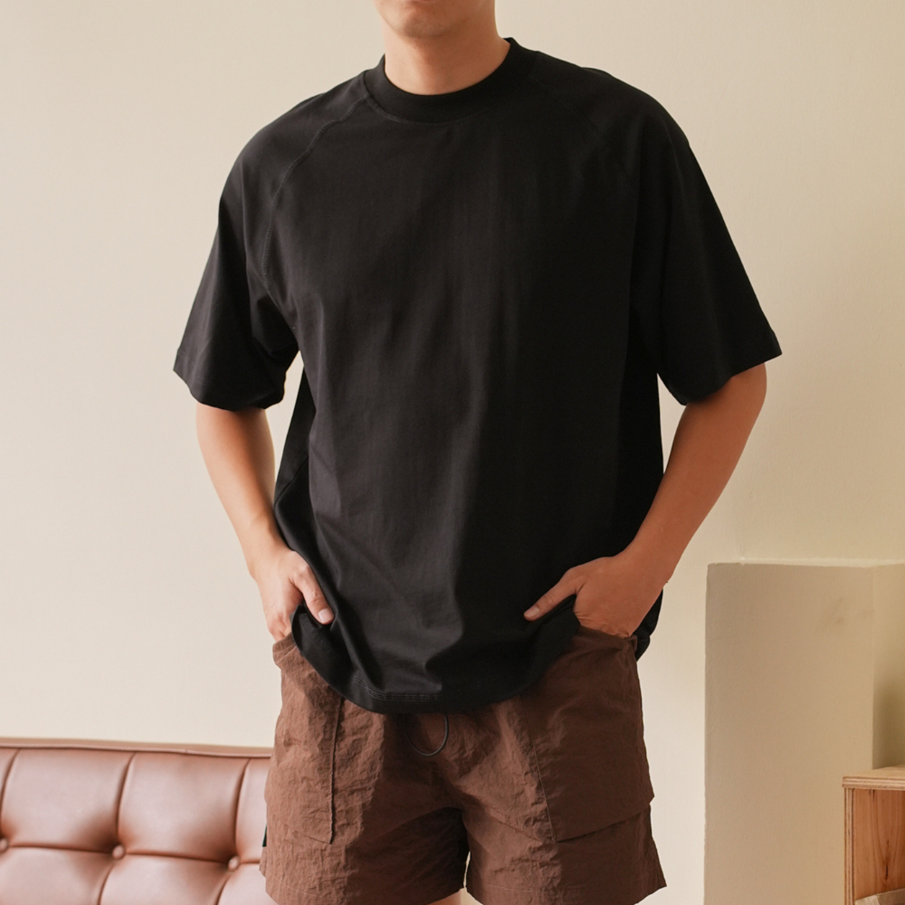 Áo Thun Basic Raglan Oversized Mems Solid 100% Cotton Unisex | BigBuy360 - bigbuy360.vn