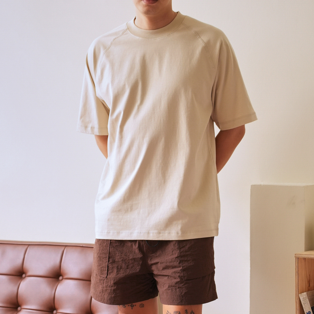 Áo Thun Basic Raglan Oversized Mems Solid 100% Cotton Unisex | BigBuy360 - bigbuy360.vn