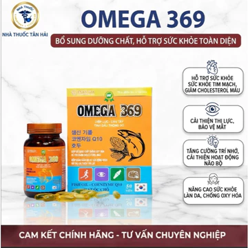 Viên dầu cá Omega 369, viên uống bổ mắt, hỗ trợ tim mạch và sức khỏe, hỗ trợ làm đẹp da