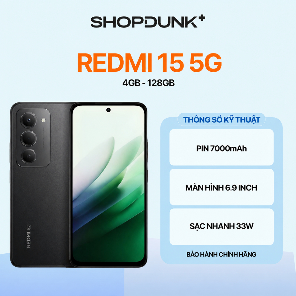 Điện Thoại Xiaomi Redmi 15 5G 4GB 128GB Chính Hãng | BigBuy360 - bigbuy360.vn