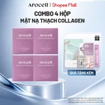 Combo 4 Hộp Mặt Nạ Thạch Collagen Cải Thiện Đàn Hồi Dưỡng Ẩm Sáng Da Arocell Super Power Mask  | 1 Hộp 4 Miếng — ảnh 1