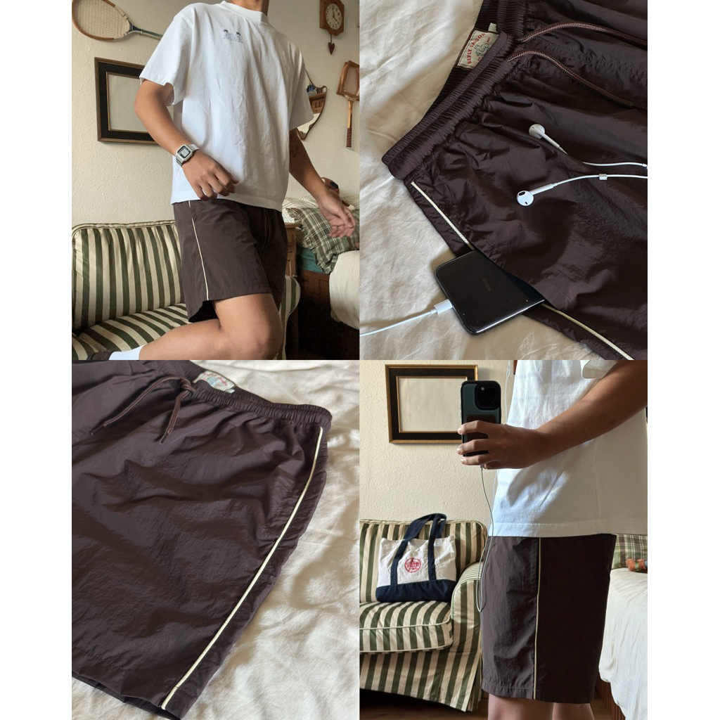 Quần short trackline chất liệu dù (Nam/Nữ) | BigBuy360 - bigbuy360.vn