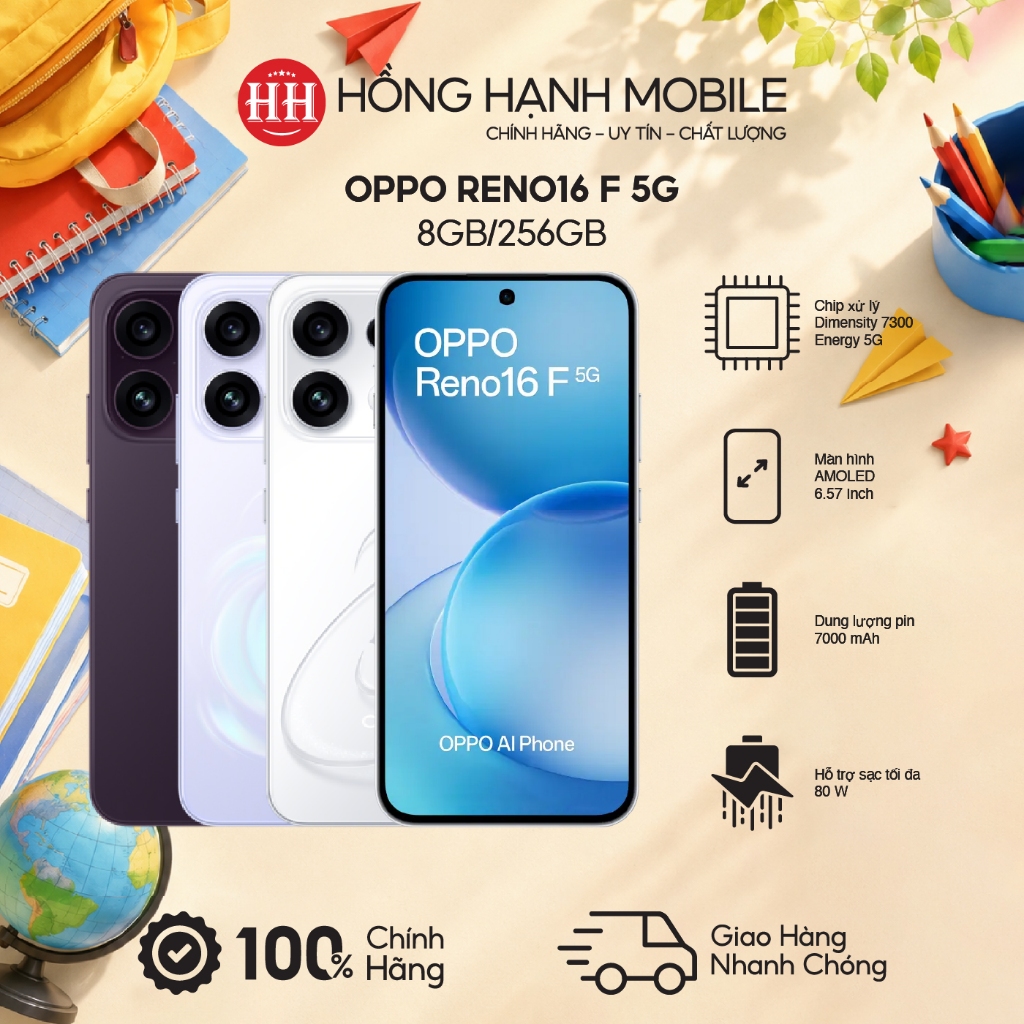 Điện Thoại Oppo Reno16 F 5G 8GB/256GB - Hàng Chính Hãng | BigBuy360 - bigbuy360.vn