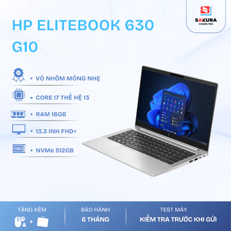 HP EliteBook 630 G10 - Hàng nhập khẩu Japan - i7 thế hệ 13 / RAM 16GB / SSD 512GB