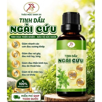 [Hàng chuẩn] TINH DẦU NGẢI CỨU THẢO MỘC XANH 50ml - TINH DẦU XOA BÓP MASSAGE.( Tinh dầu ngải cứu Dạ Thảo Liên)