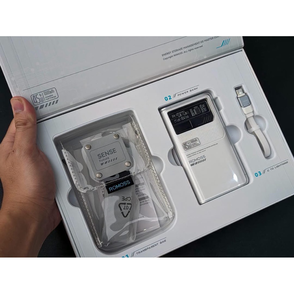 Sạc dự phòng ROMOSS Sense 4X dung lượng 10000mah sạc nhanh 45w, Thiết kế cực đẹp | BigBuy360 - bigbuy360.vn