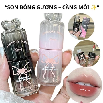 Son Kem Bóng Gương Sensory Party Sweet Nơ Trong Suốt – Son Bóng Dưỡng Ẩm Căng Mọng Môi