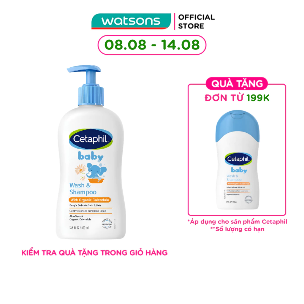 Sữa tắm gội Cetaphil Baby 400ml
