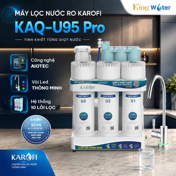 [GIÁ TẠI KHO] Máy Lọc Nước RO Karofi KAQ-U95 Pro, Máy Lọc Nước Âm Tủ Giá Rẻ, 10 Lõi Uống Trực Tiếp