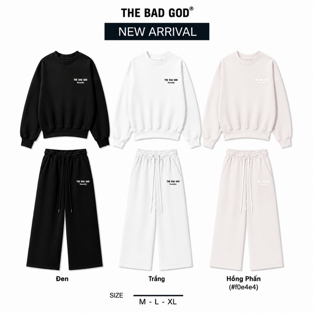 [NEW ARRIVALS 2026] Set Bộ Sweater THE BAD GOD Winter Set Chất Liệu Nỉ Bông Mềm Mịn Dày Dặn Ấm Áp Dễ Phối Đồ | BigBuy360 - bigbuy360.vn