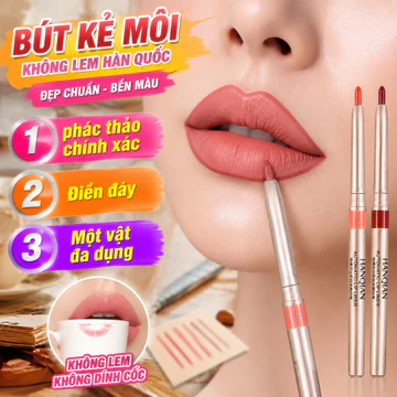 Chì Kẻ Viền Môi Nhung Lì, Son Môi Kiêm Chì Kẻ Viền Môi, Chất Nhung Lì, Lâu Trôi, Chống Thấm NướcMàu Tự Nhiên
