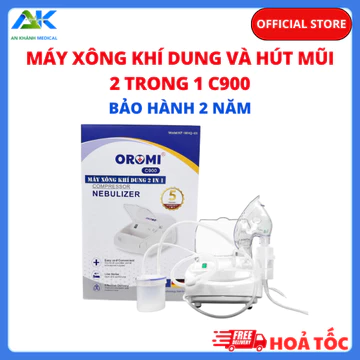 Máy Xông Khí Dung Và Hút Mũi C900 - Máy Xông Mũi Họng 2 Trong 1 Cho Bé Và Người Lớn, Bảo Hành Chính Hãng