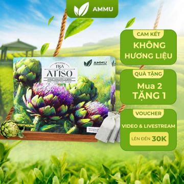 [Mua 2 tặng 1] Trà Atiso Túi Lọc AMMU, Trà Thảo Mộc Atiso Hộp 100 Túi Lọc Vị Thanh Dịu Dễ Uống Tiện Pha Mỗi Ngày