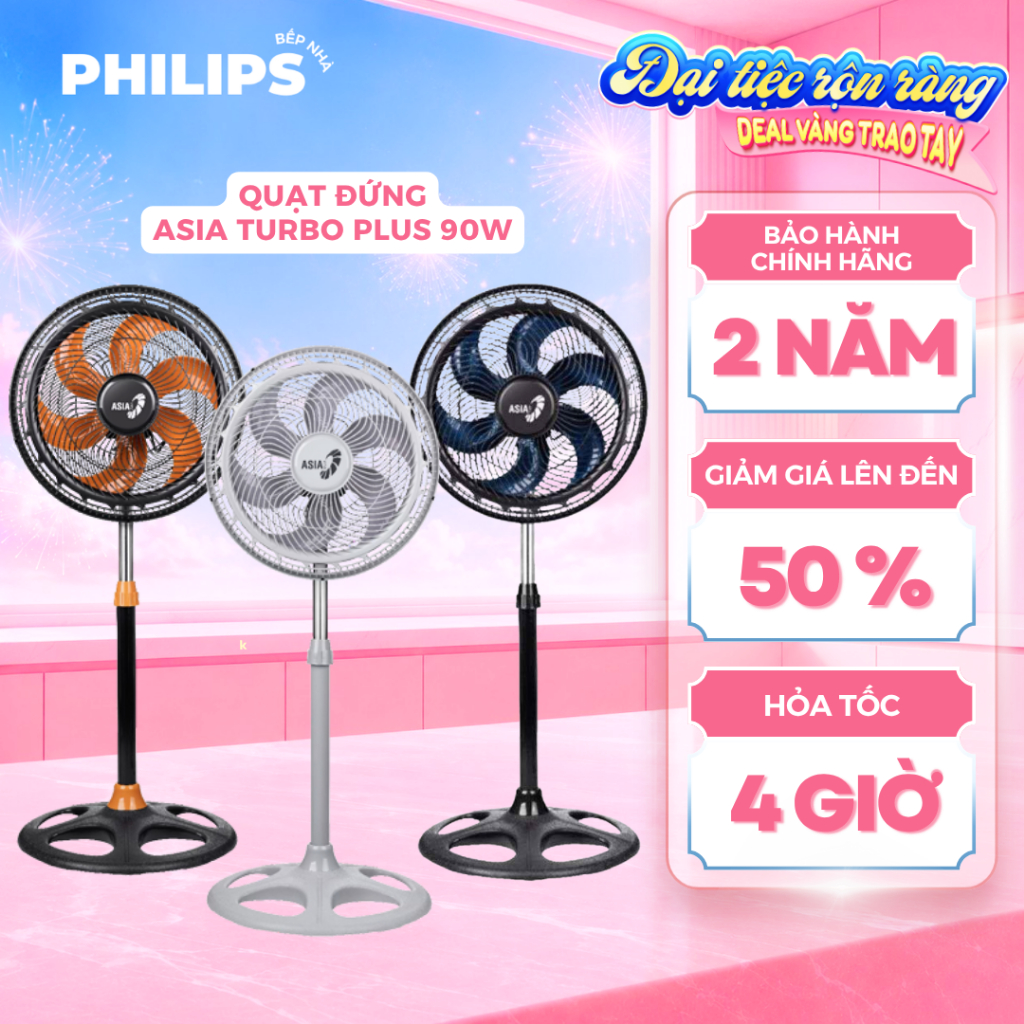 Quạt Đứng ASIA Turbo Plus 90W VY639092 / VY639792 / VY639892 - Bảo Hành 2 Năm Chính Hãng