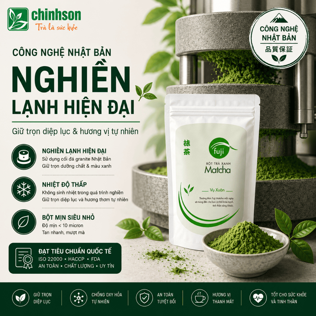 Fuji Matcha Xuân CHINHSON 100g/500g, Bột Trà Xanh Nguyên Chất Công Nghệ Nhật Cho Đồ Uống, Làm Bánh | BigBuy360 - bigbuy360.vn