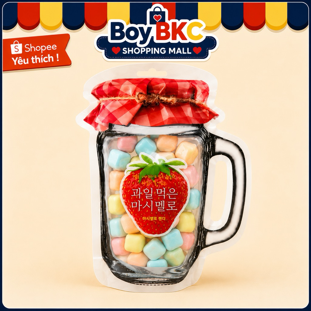 [KOREA] KẸO FRUIT-FLAVORED MARSHMALLOW CANDY GIÒN 70G KOREA.KẸO CRISPY MARSHMALLOW TRÁI CÂY HÀN QUỐC