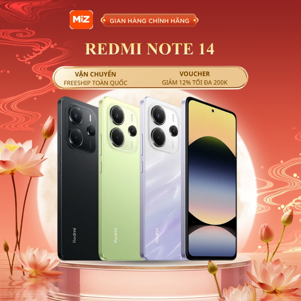 Điện Thoại Xiaomi Redmi Note 14 6/128GB – 8/128GB – 8/256GB Quốc Tế – Bảo hành 18 Tháng