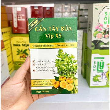 Cần Tây Bứa Vip X5 Premium Chính Hãng Hộp 30 Viên Hỗ Trợ Thanh Lọc Cơ Thể Tinh Chất Thiên Nhiên