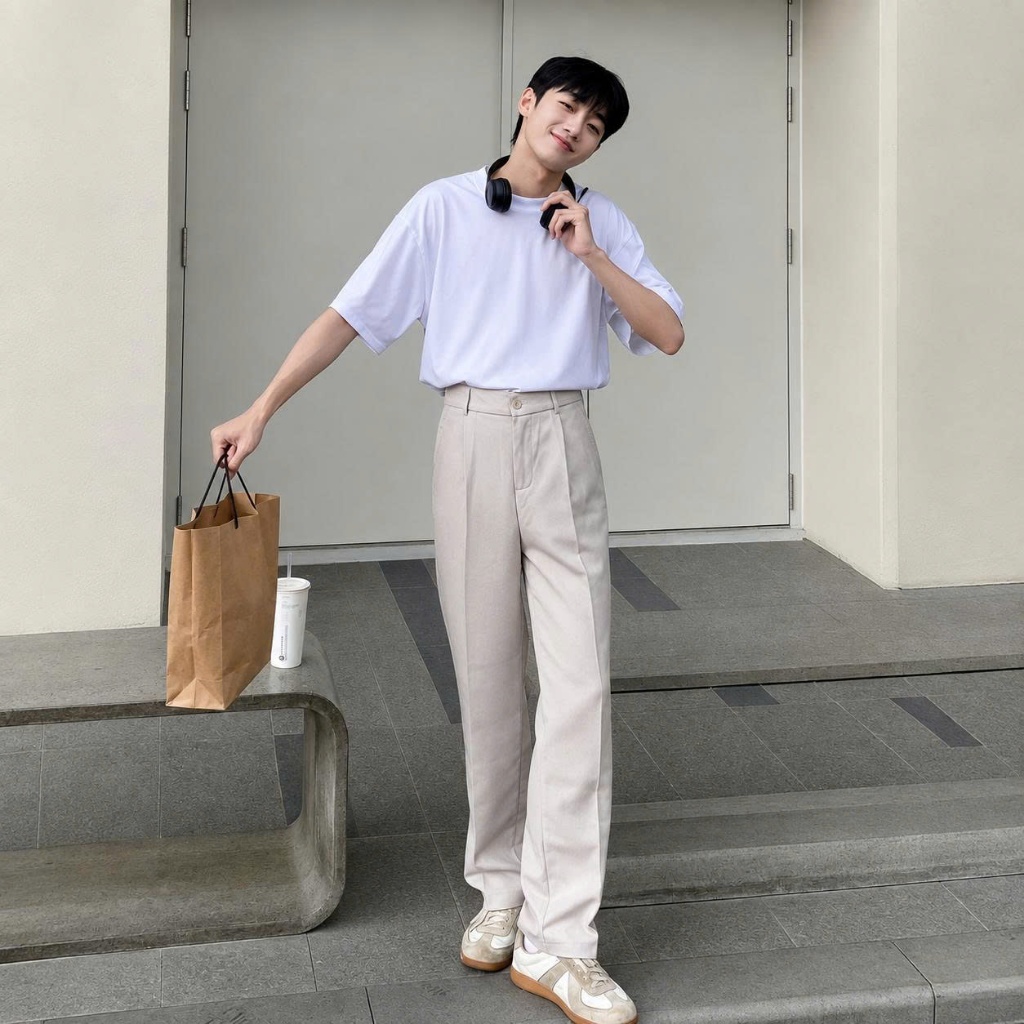 Quần Âu Nam MARCUS Ông Suông Cạp Chun Lưng Cao Phong Cách Hàn Quôc Trẻ Trung Năng Động QABG02 | BigBuy360 - bigbuy360.vn