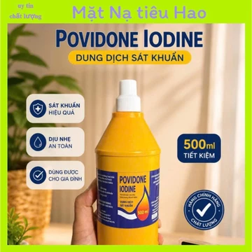Dung dịch sát khuẩn Povidine 10% 500ml mẫu mới 2025 nắp trắng
