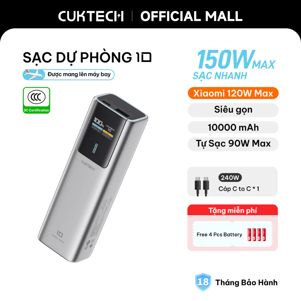 CUKTECH 10 sạc dự phòng
