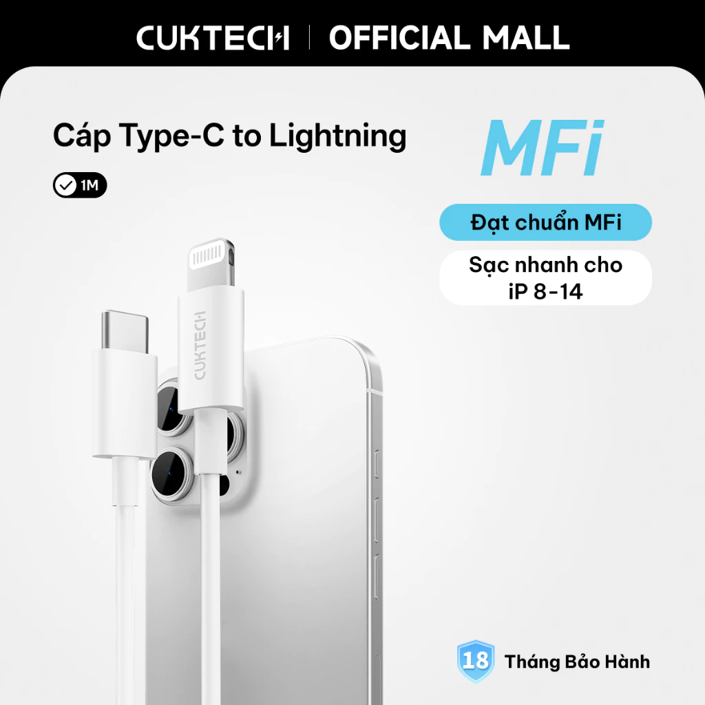 Cáp C to L CukTech 1m