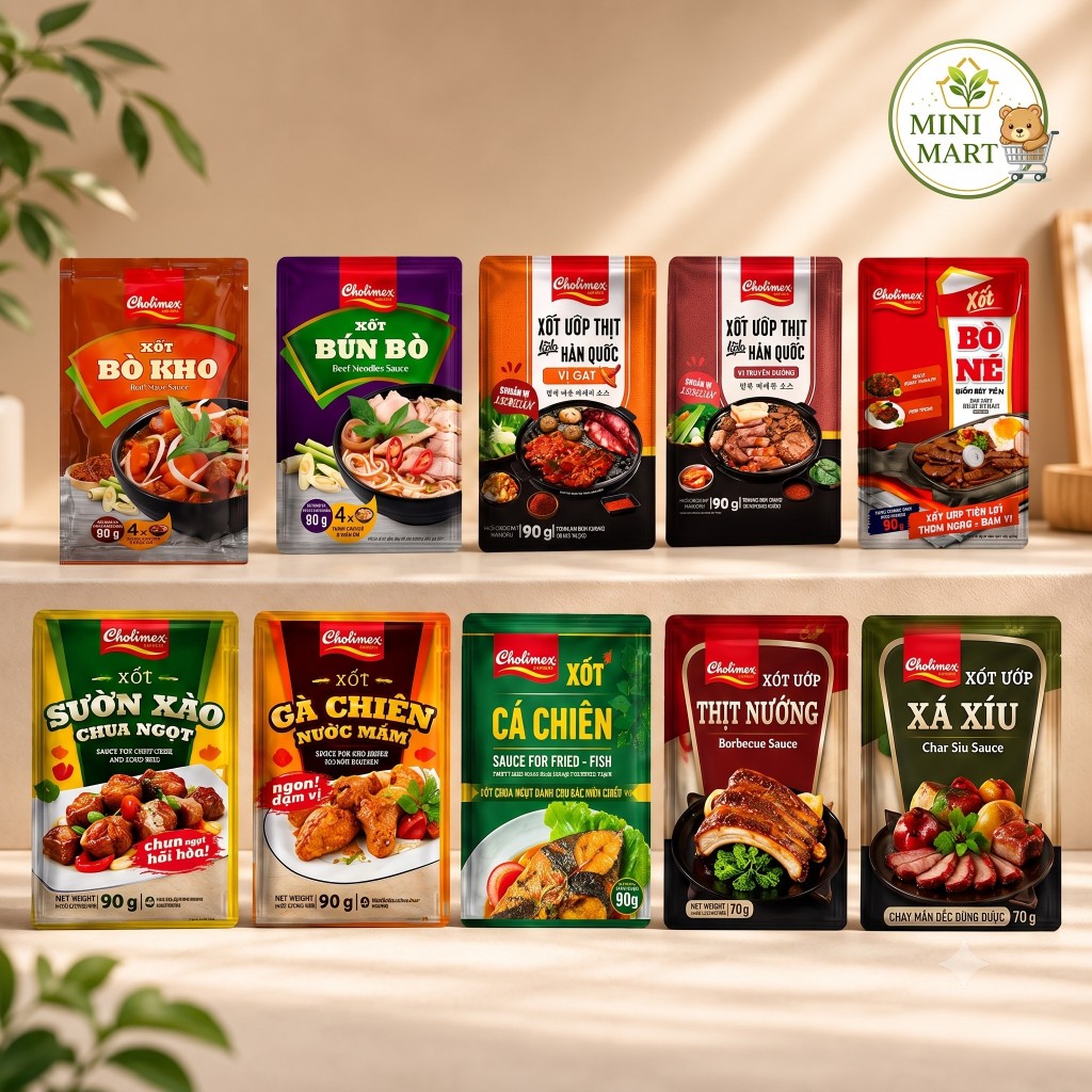 XỐT CHOLIMEX ƯỚP & NÊM SẴN  – NẤU ĂN NGON CHUẨN VỊ CHỈ TRONG 5 PHÚT! | Mini Mart Tân Đức