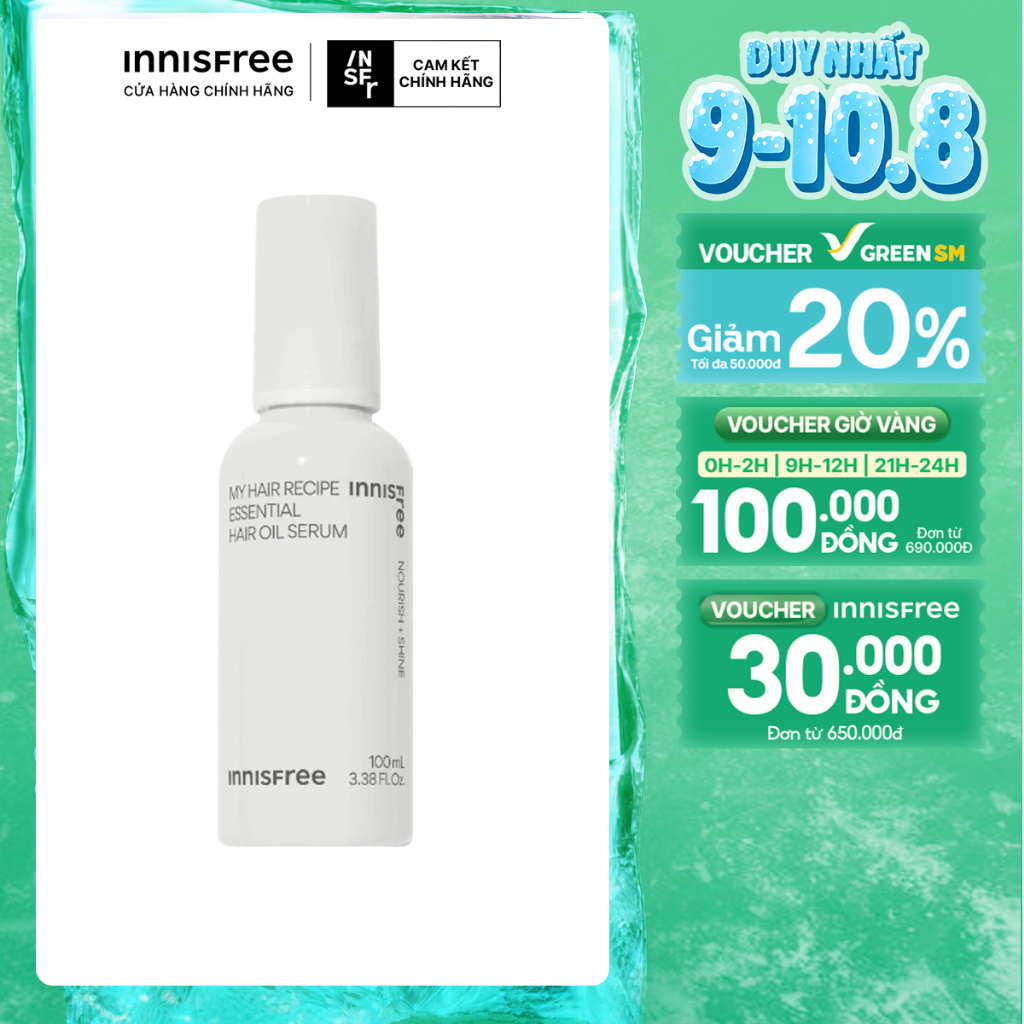 Dầu dưỡng tóc innisfree My Hair Recipe Essential Oil Serum 100 mL