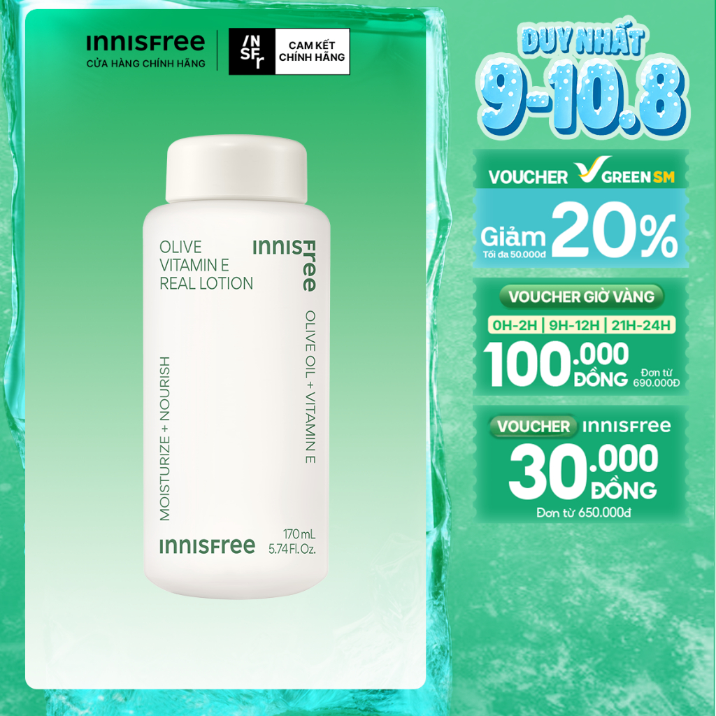 Sữa dưỡng ẩm innisfree Olive Real Lotion 170ml