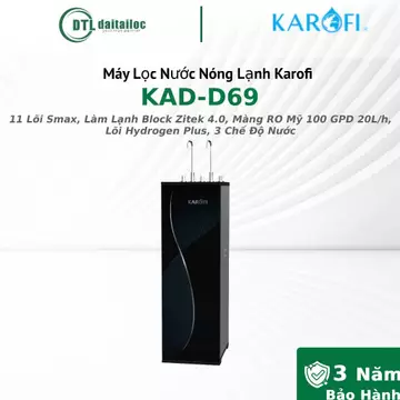 Máy Lọc Nước Nóng Lạnh Karofi KAD-D69 11 Lõi Smax, Làm Lạnh Block Zitek 4.0 / Chính Hãng / Bảo Hành 36 Tháng