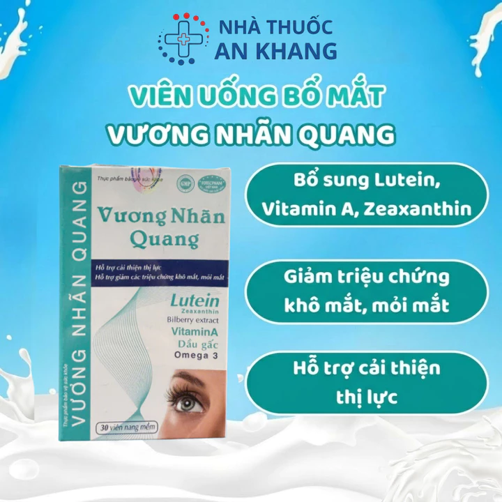 Viên Uống Bổ Mắt Vương Nhãn Quang Tăng Cường Thị Lực Mắt Chống Mỏi Mắt Chảy Nước Mắt