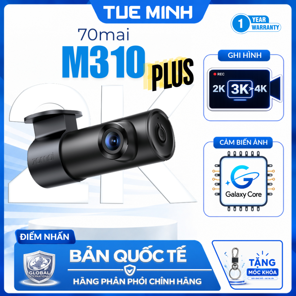 Camera hành trình ô tô 70mai M310 Plus - Phiên bản quốc tế chính hãng