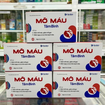 Mỡ Máu Tâm Bình (Hộp 60 viên) - Hỗ trợ giảm mỡ máu, giảm cholesterol và triglyceride, giảm mỡ gan