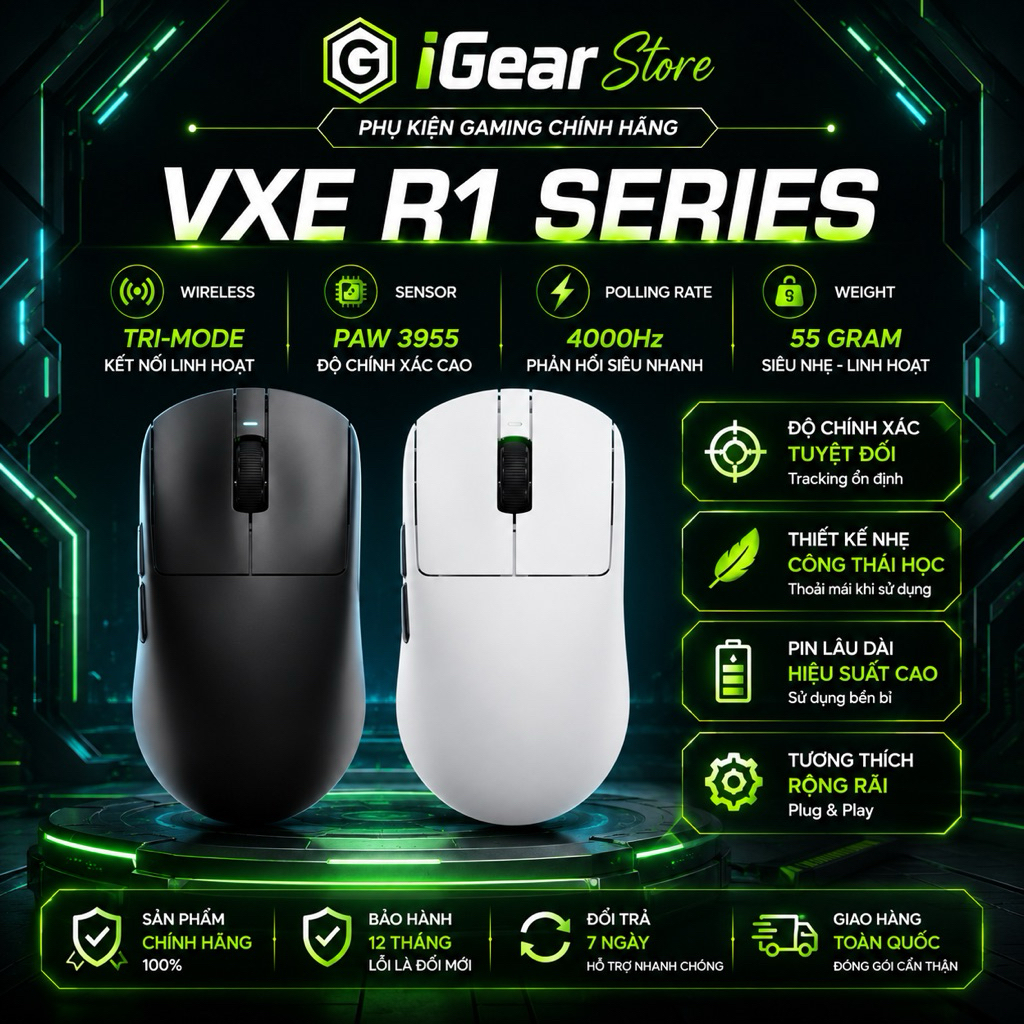 Chuột Gaming Không Dây VGN VXE R1 SE+/ R1 / Pro / Promax | BigBuy360 - bigbuy360.vn