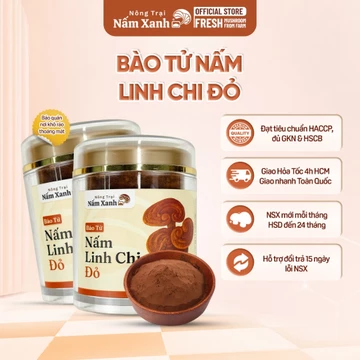 100gr Bào Tử Nấm Linh Chi Đỏ Tốt Cho Sức Khỏe Toàn Diện - Nông Trại Nấm Xanh