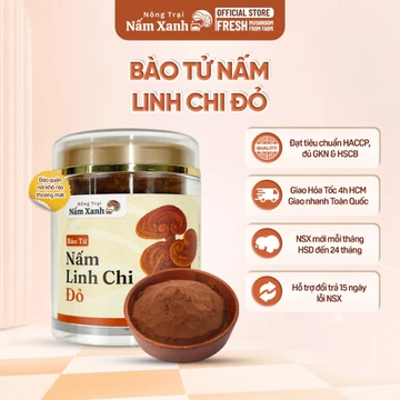 Bào Tử Nấm Linh Chi Đỏ Hũ 50gr Hỗ Trợ Sức Khỏe Hiệu Quả Toàn Diện - Nông Trại Nấm Xanh