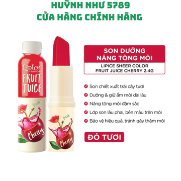 [HUỲNH_NHƯ 5789]Son dưỡng Lipice trái cây cherry -anh đào đỏ tươi 4g