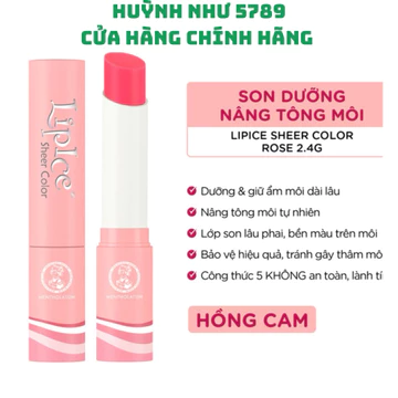 [HUỲNH_NHƯ 5789]Son dưỡng Lipice hiệu chỉnh sắc môi-hồng cam 2,4g