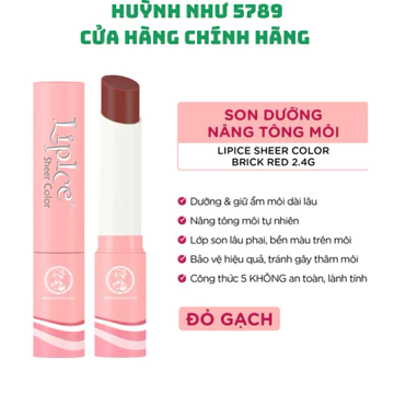 [HUỲNH_NHƯ 5789]Son dưỡng Lipice hiệu chỉnh sắc môi-đỏ gạch 2,4g