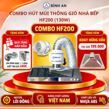 [ BÌNH AN ] TẶNG KHAY HỨNG DẦU - COMBO hút mùi bếp INOX 304 quạt hút mùi nhà bếp, máy hút khói bếp, thông thoáng