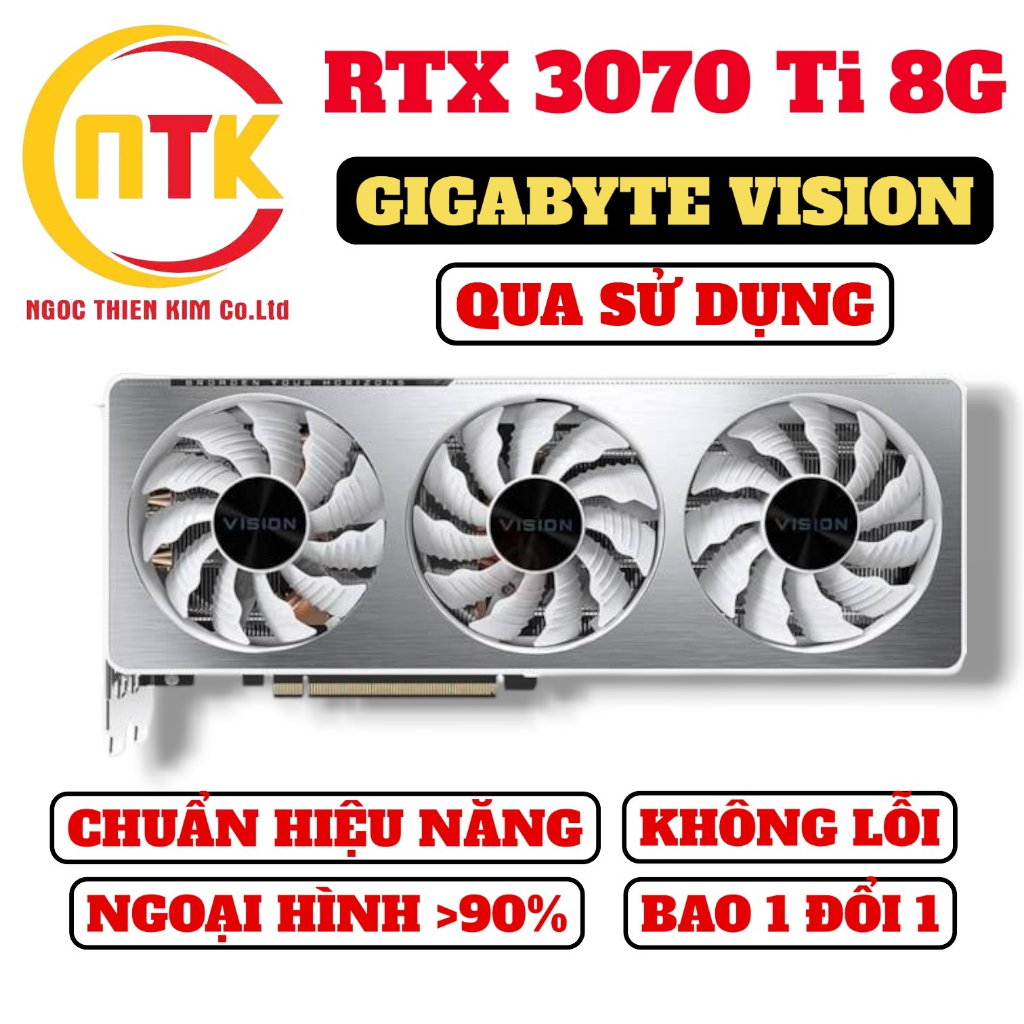 [BẢO HÀNH DÀI] VGA RTX 3070 Ti 8GB...CÁC MÃ TOP AORUS, ROG STRIX, VISION, ULTRAWHITE - QUA SỬ DỤNG | BigBuy360 - bigbuy360.vn