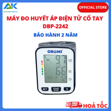 Máy Đo Huyết Áp Điện Tử Cổ Tay DBP-2242 - Giọng Nói Tiếng Việt, Cảnh Báo Nhịp Tim (Bảo Hành 2 Năm)