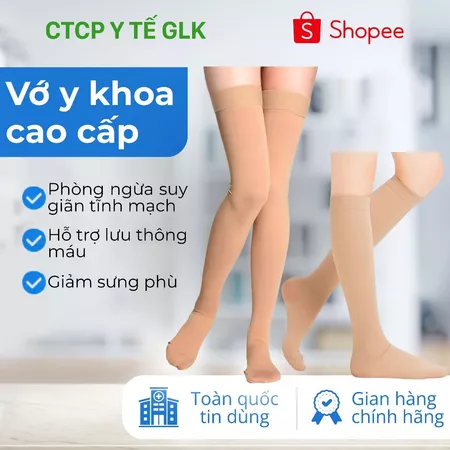 Vớ Y Khoa Chống Giãn Tĩnh Mạch Chân Chính Hãng Cao Cấp Jianimed - Vớ Y Khoa Cotton - bít ngón
