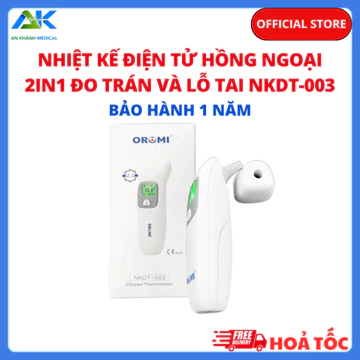 Nhiệt Kế Điện Tử Hồng Ngoại 2in1 NKDT-003 - Đo Trán, Đo Lỗ Tai Cao Cấp (Bảo Hành 1 Năm)