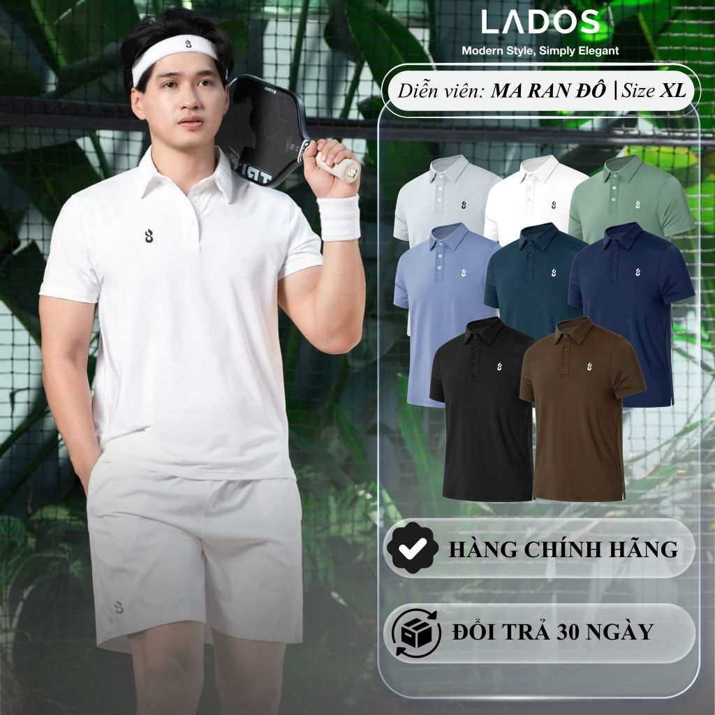 Áo thun polo nam thể thao LADOS-9250 có cổ bẻ, vải thun lạnh, phông rộng